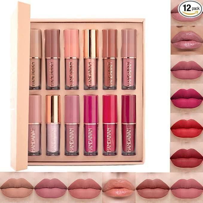 Premium Handaiyan Velvet Matte Liquid Lipstick Set 12Pcs