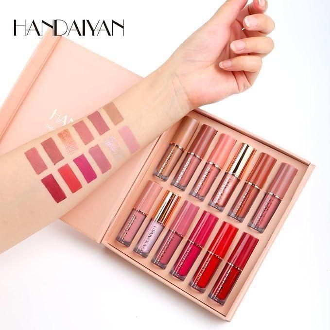 Premium Handaiyan Velvet Matte Liquid Lipstick Set 12Pcs